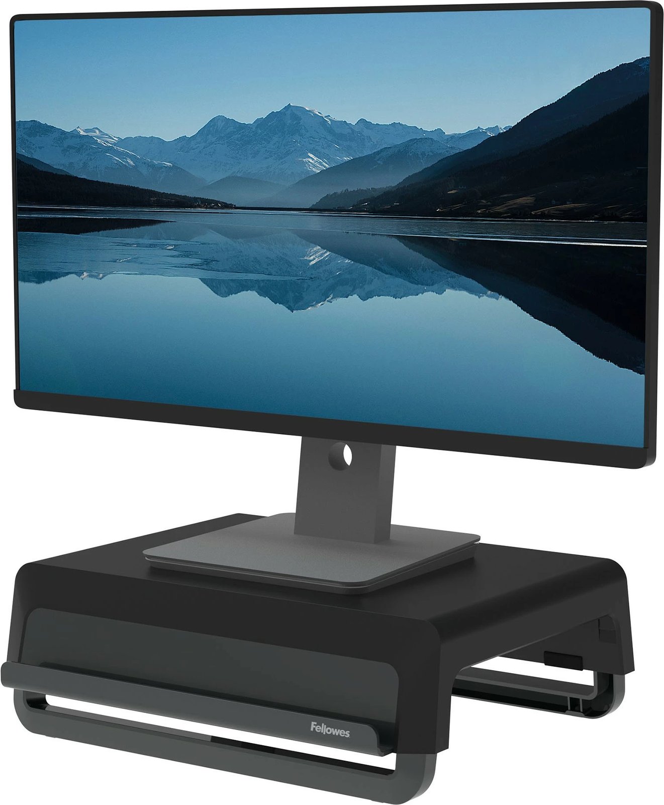Mbajtëse monitori Fellowes Breyta, 3 nivele lartësie, kapacitet 15kg, e zezë/gri