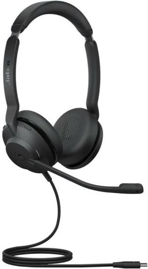 kufje me mikrofon Jabra Evolve2 30 SE MS stereo USB-C/USB-A kabllo 1.5 m model 23189-999-779, e zezë