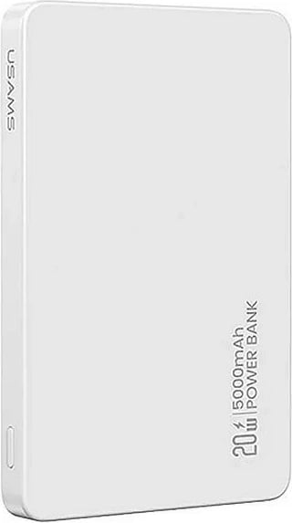Powerbank USAMS 5000mAh, 20W, MagSafe, i bardhë