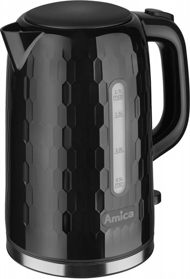 Ibrik elektrik Amica KM3010, 1.7L, Plastikë, i zi