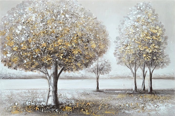 Pikturë kanavacë me pyll, shumëngjyrëshe, 90x3x60cm