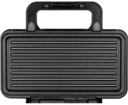 Tostier 3-në-1 MPM MOP-43M, pllaka të ndërrueshme, 1000W, Inox, zi/argjendtë