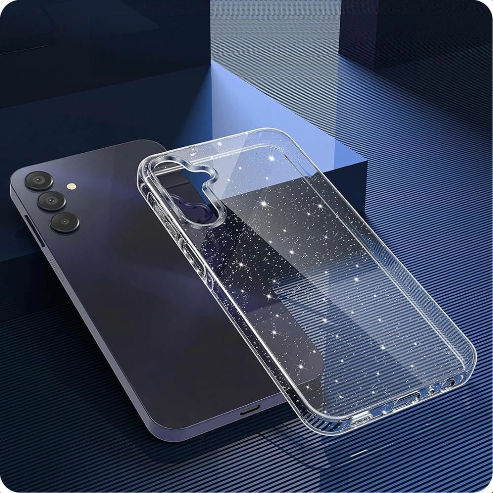 Mbështjellës Tech-Protect FlexAir për Samsung Galaxy A56 5G, Transparent Glitter