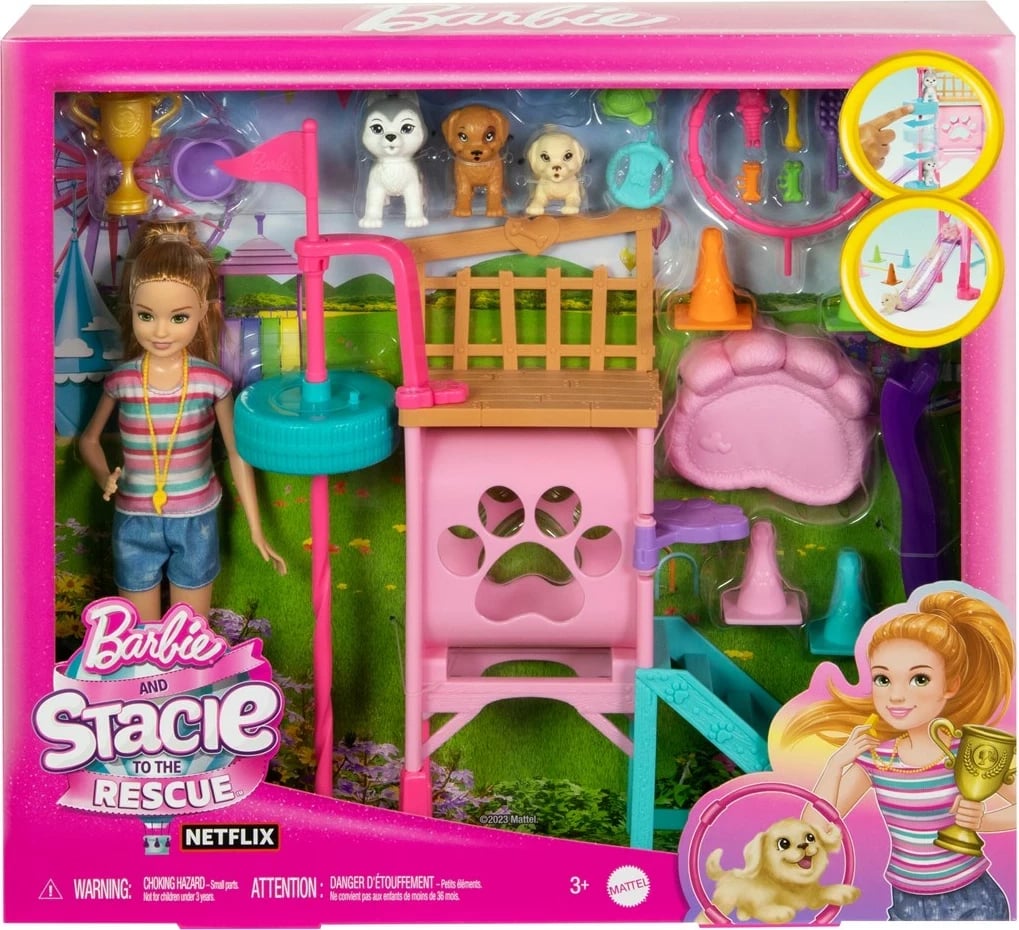 Set lodrash Barbie Dog Playground + Stacie MATTEL HRM10, Shumëngjyrësh