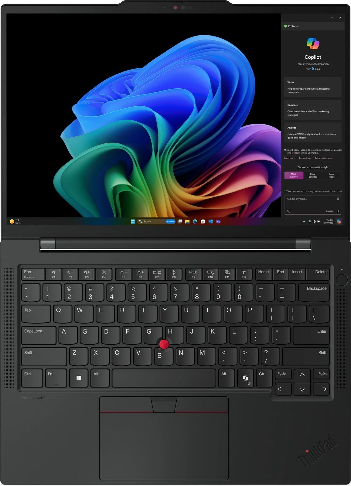 Laptop Lenovo ThinkPad T14s, 14", Qualcomm Snapdragon, 32GB RAM, 1TB SSD, i zi (DE keyboard)