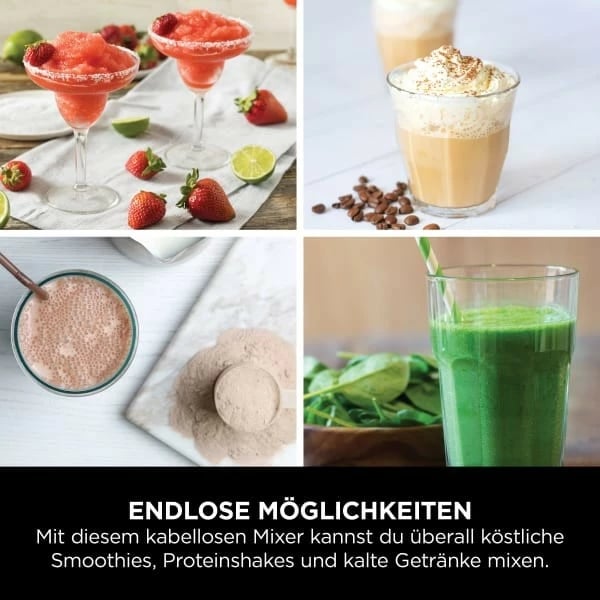 Mikser portativ Ninja BC151EUBK Blast, pa kabllo, i zi