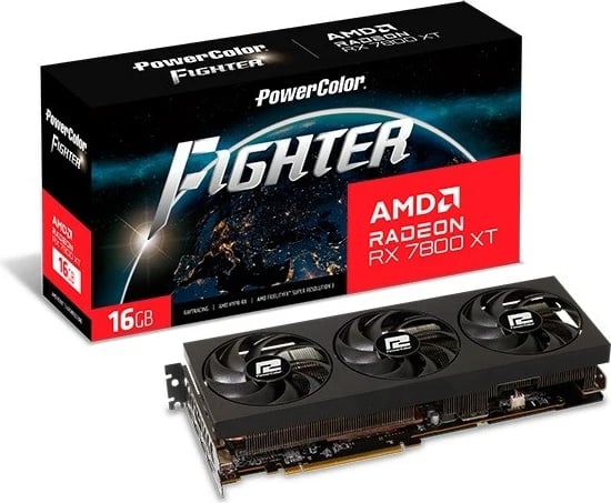 Kartë Grafike PowerColor Radeon RX 7800 XT Fighter 16GB
