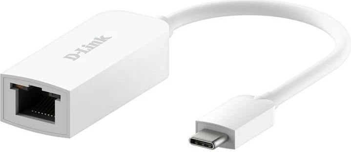 Adaptues USB-C në Ethernet 2.5Gb, D-Link DUB-E250, Plug & Play, i bardhë