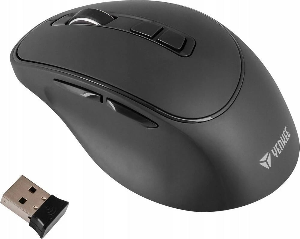 Maus wireless YENKEE SLIDER YMS 2080GY, 2400 DPI, 6 butona, gri