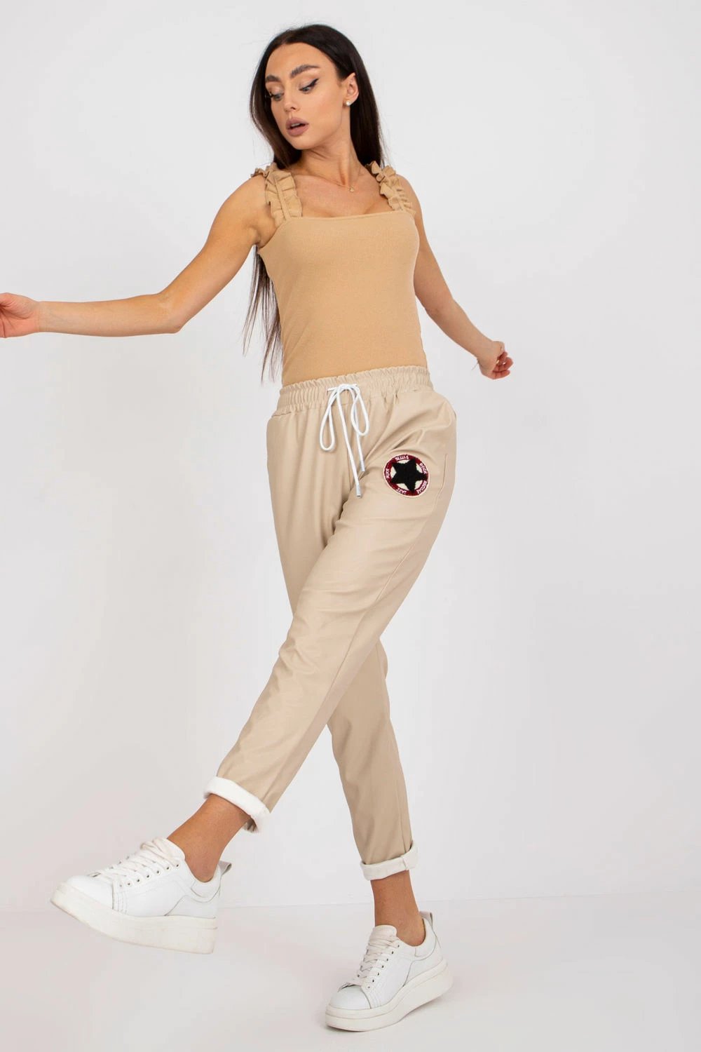 Pantallona femra Italy Moda 166989, bezhë