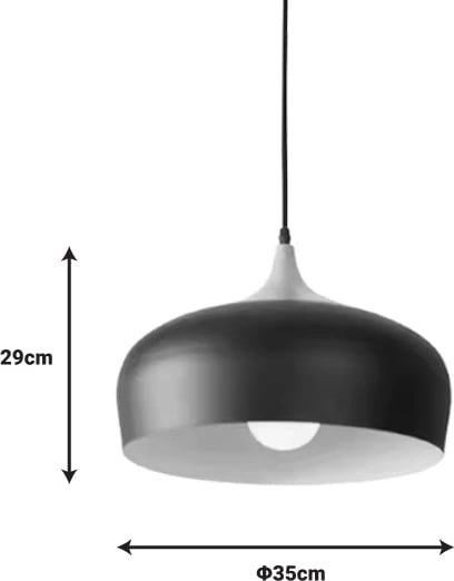 Llambë tavani Pedrity, metal i zi, D35x29cm