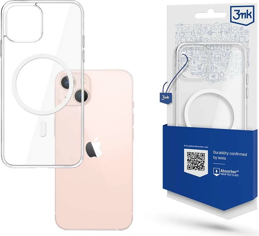 Mbështjellës 3mk MagCase për iPhone 14, kompatibil me MagSafe, transparent