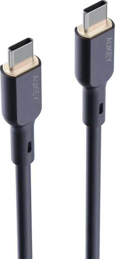 Kabllo USB-C në USB-C AUKEY CB-SCC102, 1.8m, 100W, Silikon, E zezë