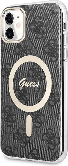 Set mbështjellës Guess GUBPN61H4EACSK me karikues wireless për iPhone 11, 6.1", MagSafe, zi