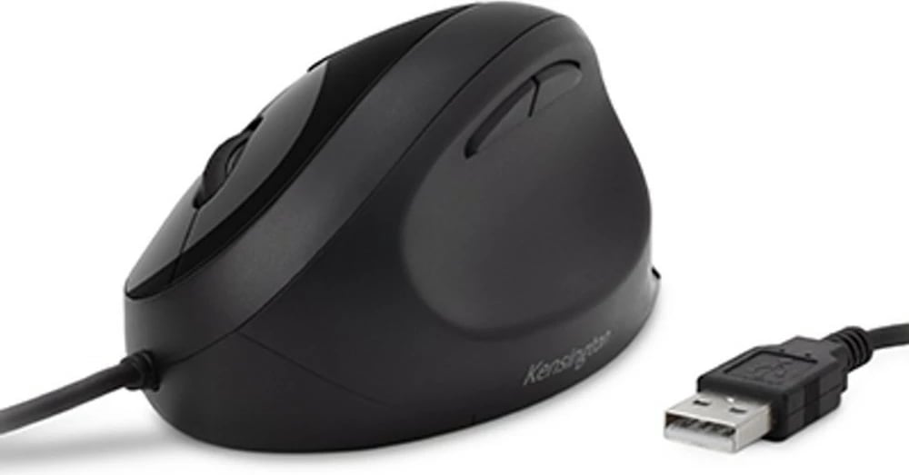 Maus Kensington Pro Fit Ergo, me kabëll, 3200 DPI, i zi
