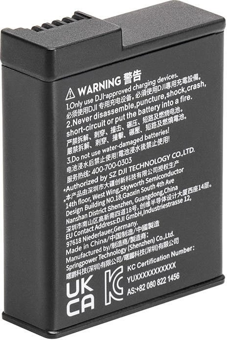 Bateri për kamera sportive DJI Osmo Action 3, 1770 mAh