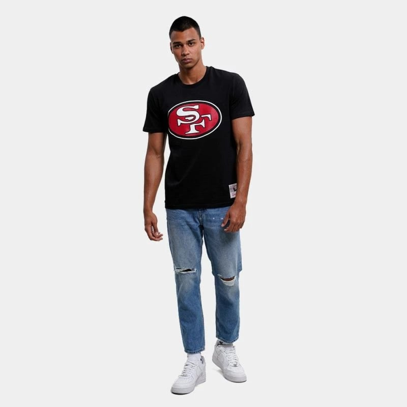 Maicë për Meshkuj Mitchell & Ness me Logo e NFL Team San Francisco 49ers, e Zezë