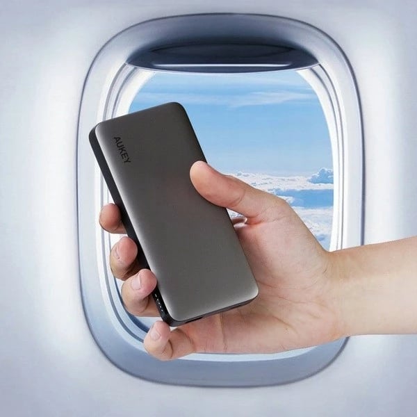 Power bank AUKEY PB-Y41, 10000mAh, 30W, 2xUSB, LED, Gri