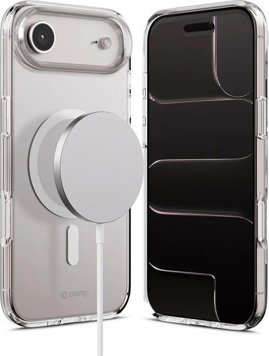Mbështjellës, CRONG, Clear MAG Cover CRGCLRMIP1766ATRS, për iPhone Air, magnet MagSafe i integruar, polikarbon + TPU, transparent