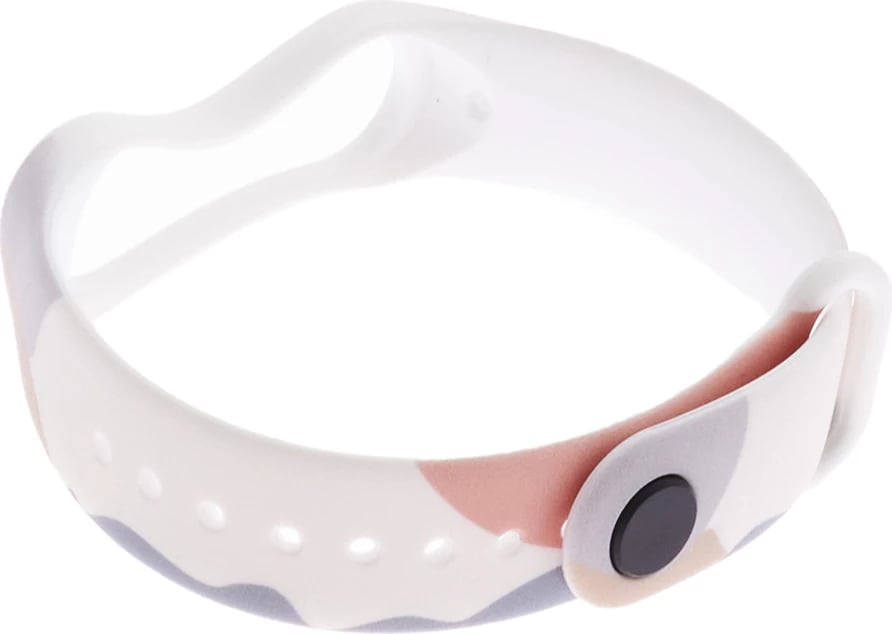 Rrip silikoni Hurtel Strap Moro për Xiaomi Mi Band 3/4, kamuflazh, bardhë/gri/rozë