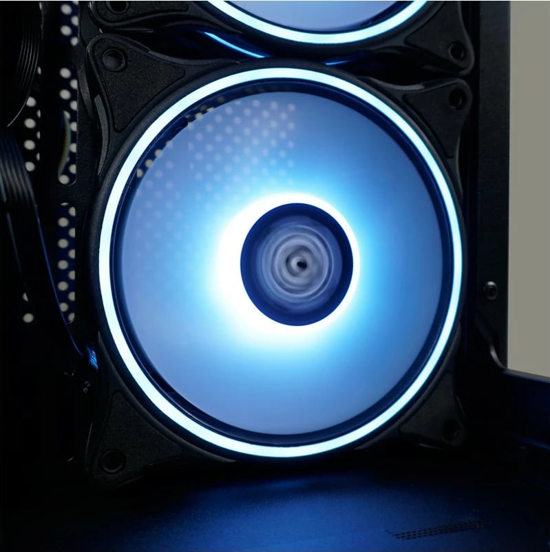 Kasë LC-Power 809B Dark Storm_X, Midi Tower, ATX, RGB, e zezë