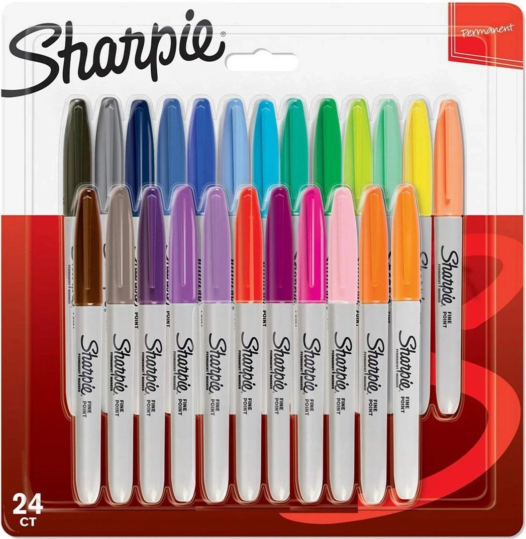 Marker Sharpie 2065405, 24 copë, Fine/Bullet tip, Shumëngjyrësh