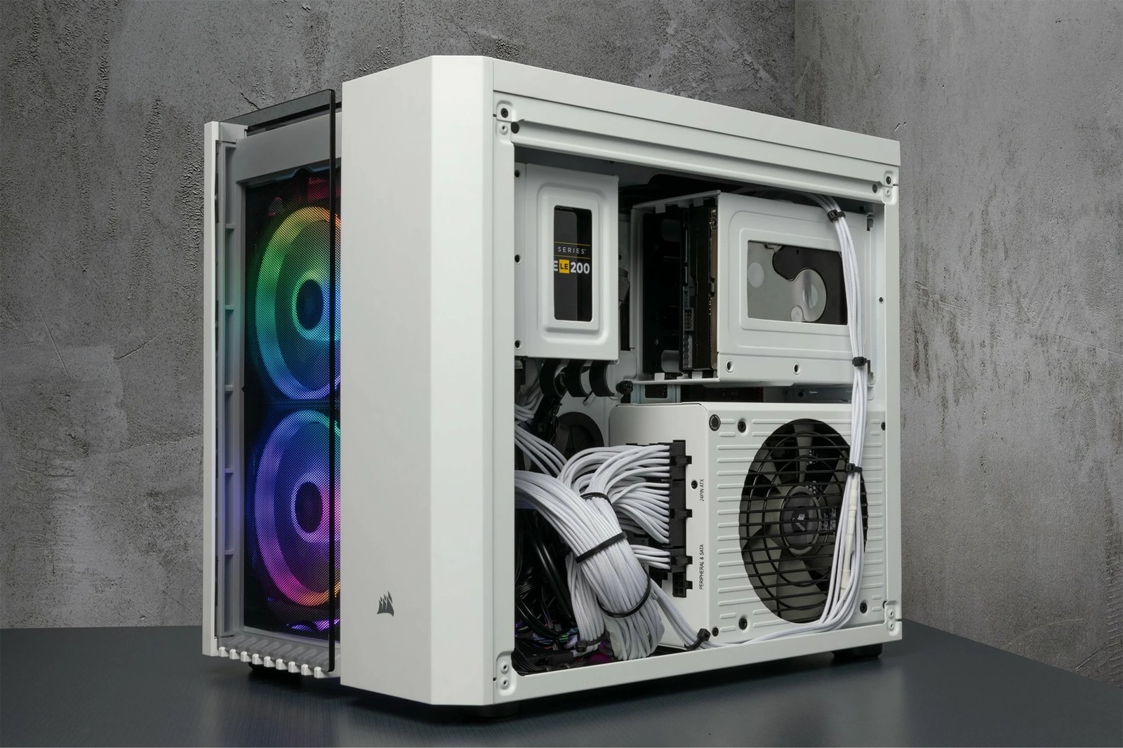 Kasë Corsair Crystal 280X, micro ATX, xham i temperuar, e bardhë