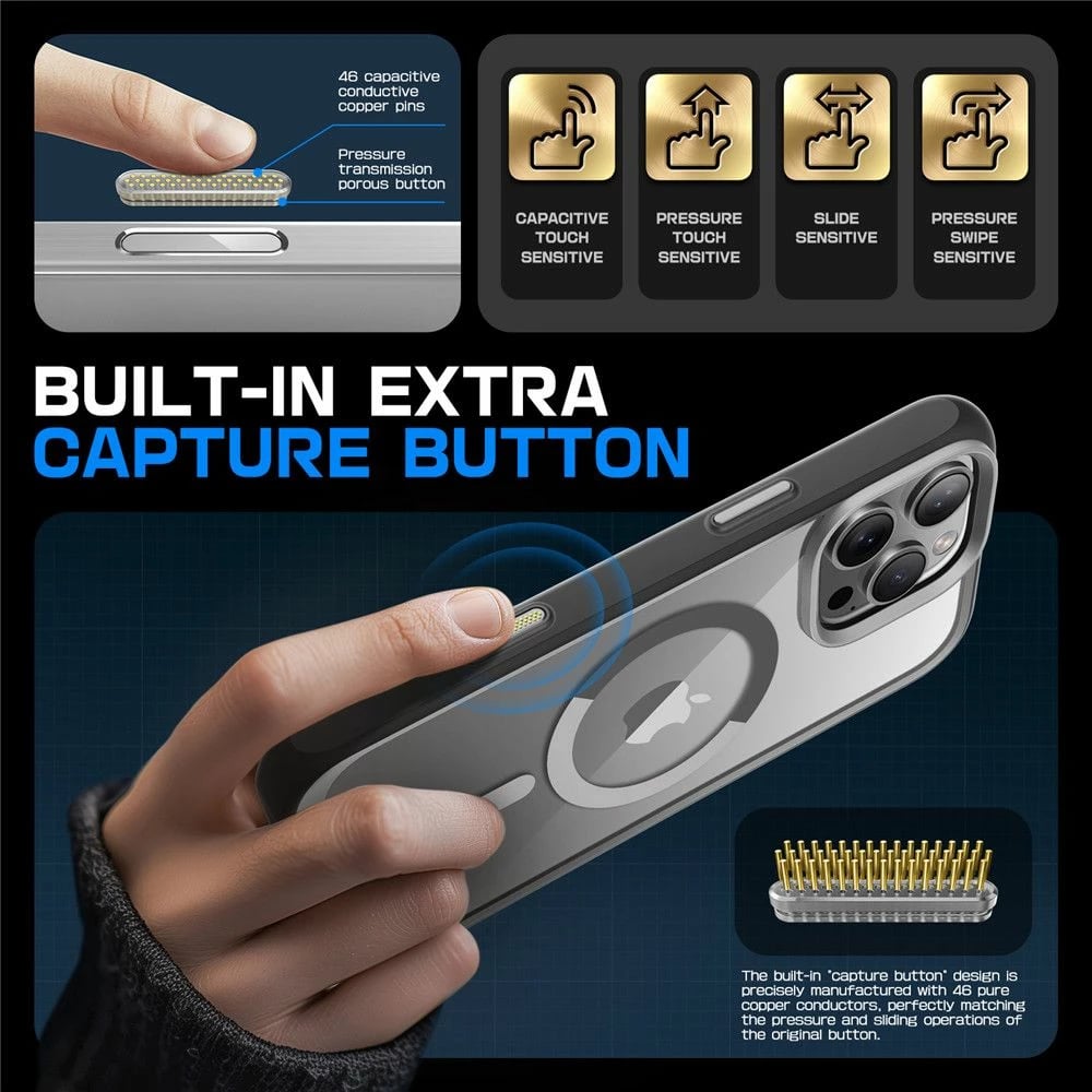 Mbështjellës Supcase UB Mag për iPhone 16 Pro Max, MagSafe, Gri