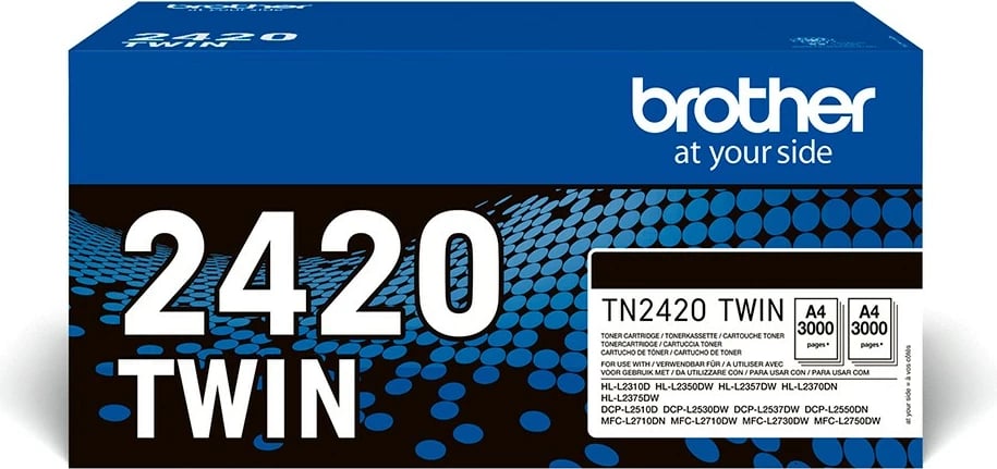 Toner Brother TN-2420TWIN, 3000 faqe, 2 copë