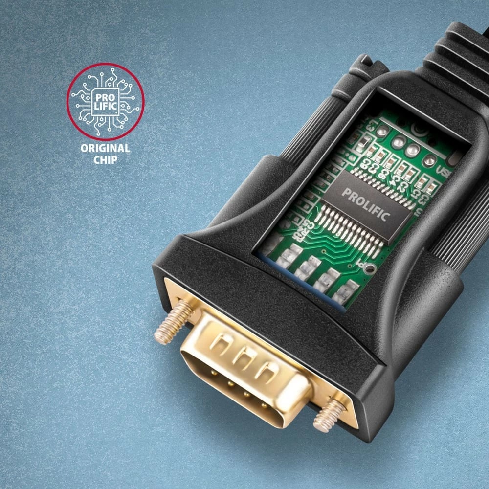 Adapter USB në RS-232 AXAGON ADS-1PSN, 1.5m, Prolific Chip, i zi