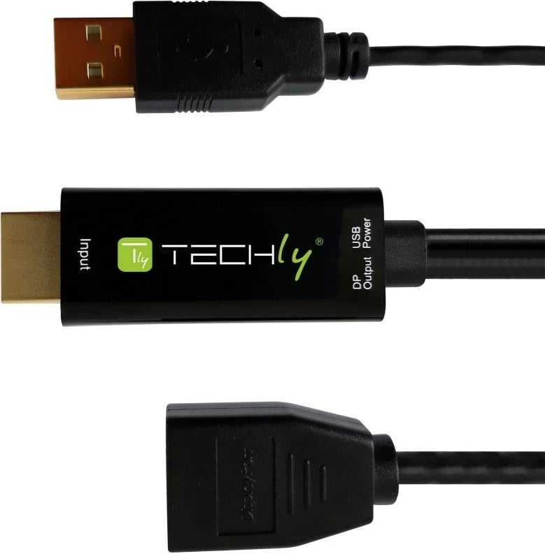 Konvertues video Techly ICOC HDMI-DP12A, 4096 x 2160 piksel, i zi