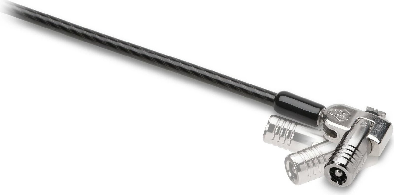 Kabllo sigurie Kensington NanoSaver Dual Head, me çelës, 1.8m, e zezë/çelik inox