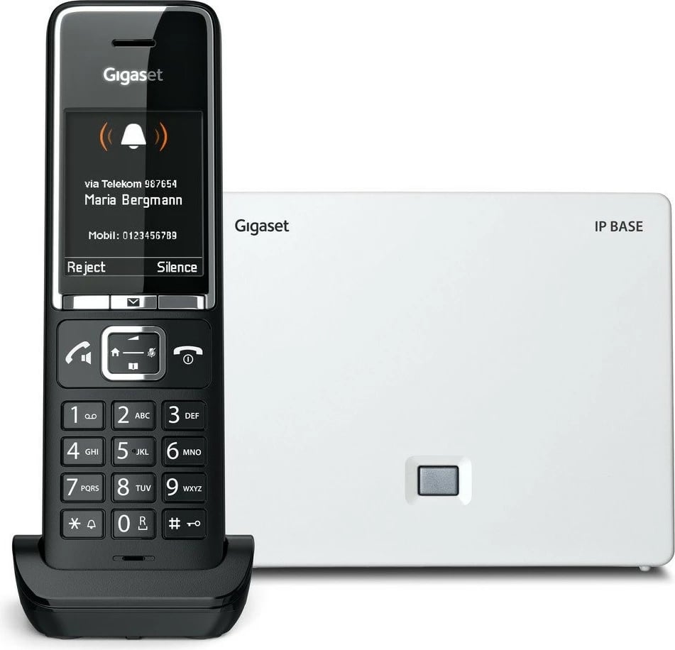 Telefon pa tela VoIP Gigaset COMFORT 550A IP BASE, i zi/bardhë