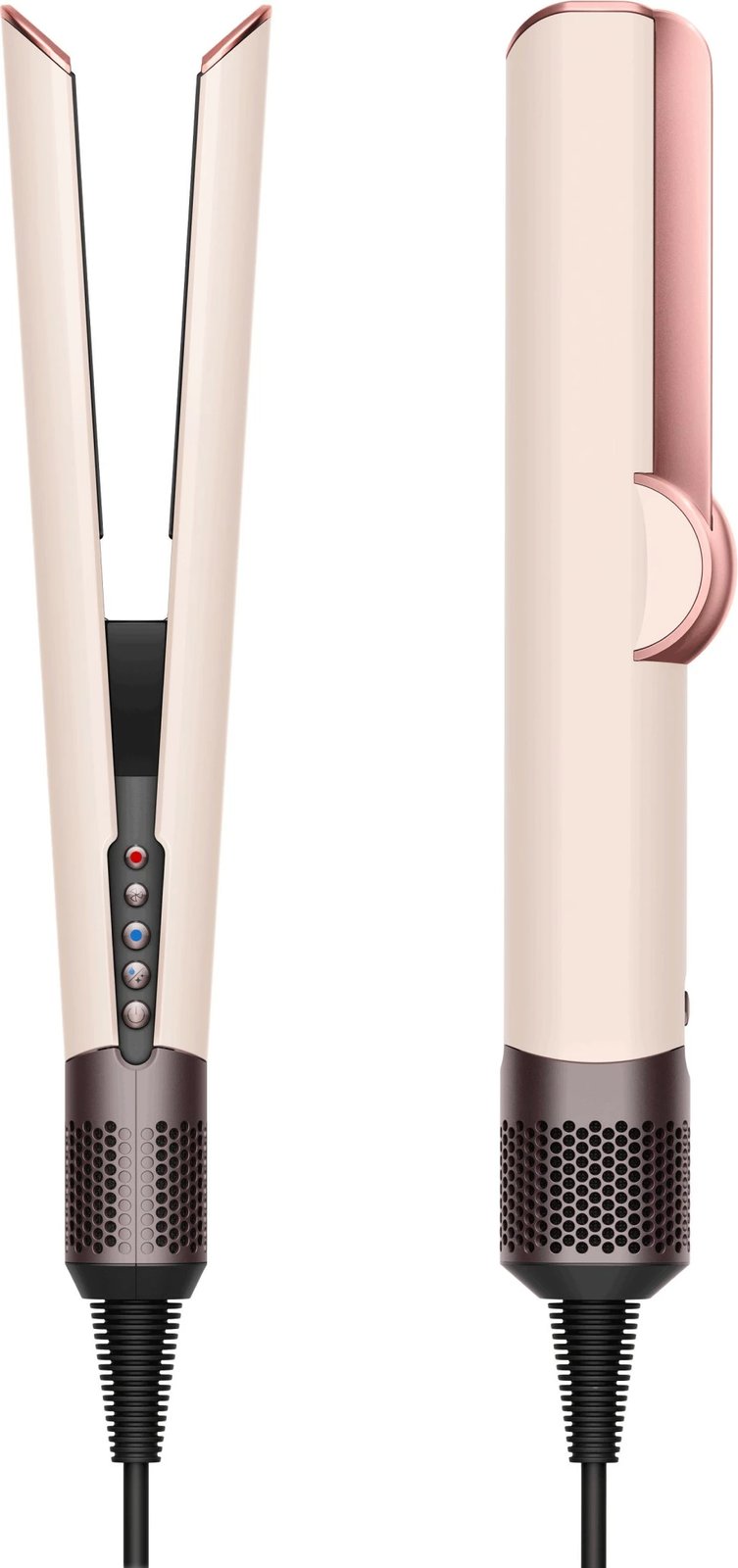 Hekur flokësh Dyson, model modern, kontroll temperature, rozë