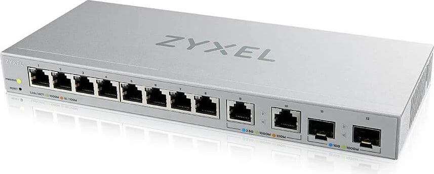 Switch Zyxel XGS1210-12, Managed, Gigabit Ethernet, Gri