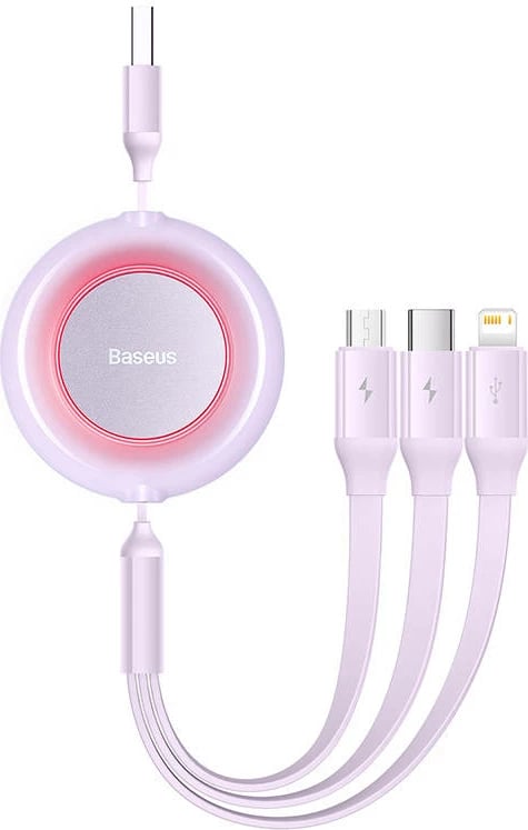 Kabllo 3-në-1 Baseus Bright Mirror 2, 1.1m, 3.5A, Purple
