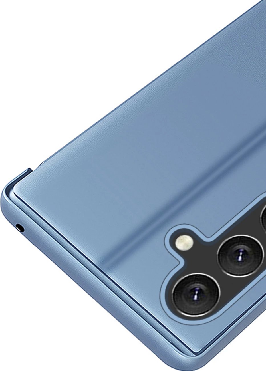 Mbështjellës Hurtel Clear View Case për Samsung Galaxy A24 4G, me kapak, Rozë