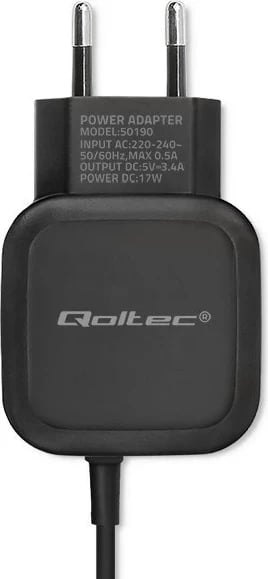 Karikues Qoltec 50190, 17W, USB + USB Type-C, i zi