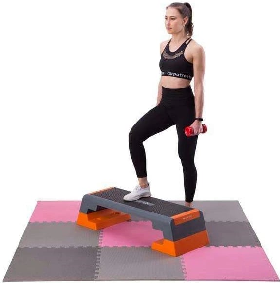 Puzzle mat One Fitness MP10, rozë-gri