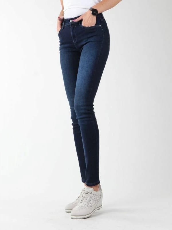 Pantallona të gjata femra Wrangler, blu