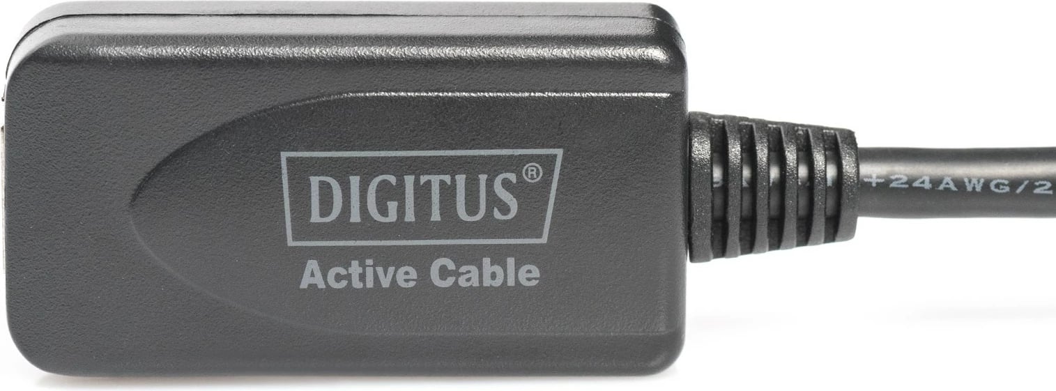 Kabëll zgjatues USB 2.0 Digitus, 5 m, USB A, USB A, Mashkull/Femër, Zi