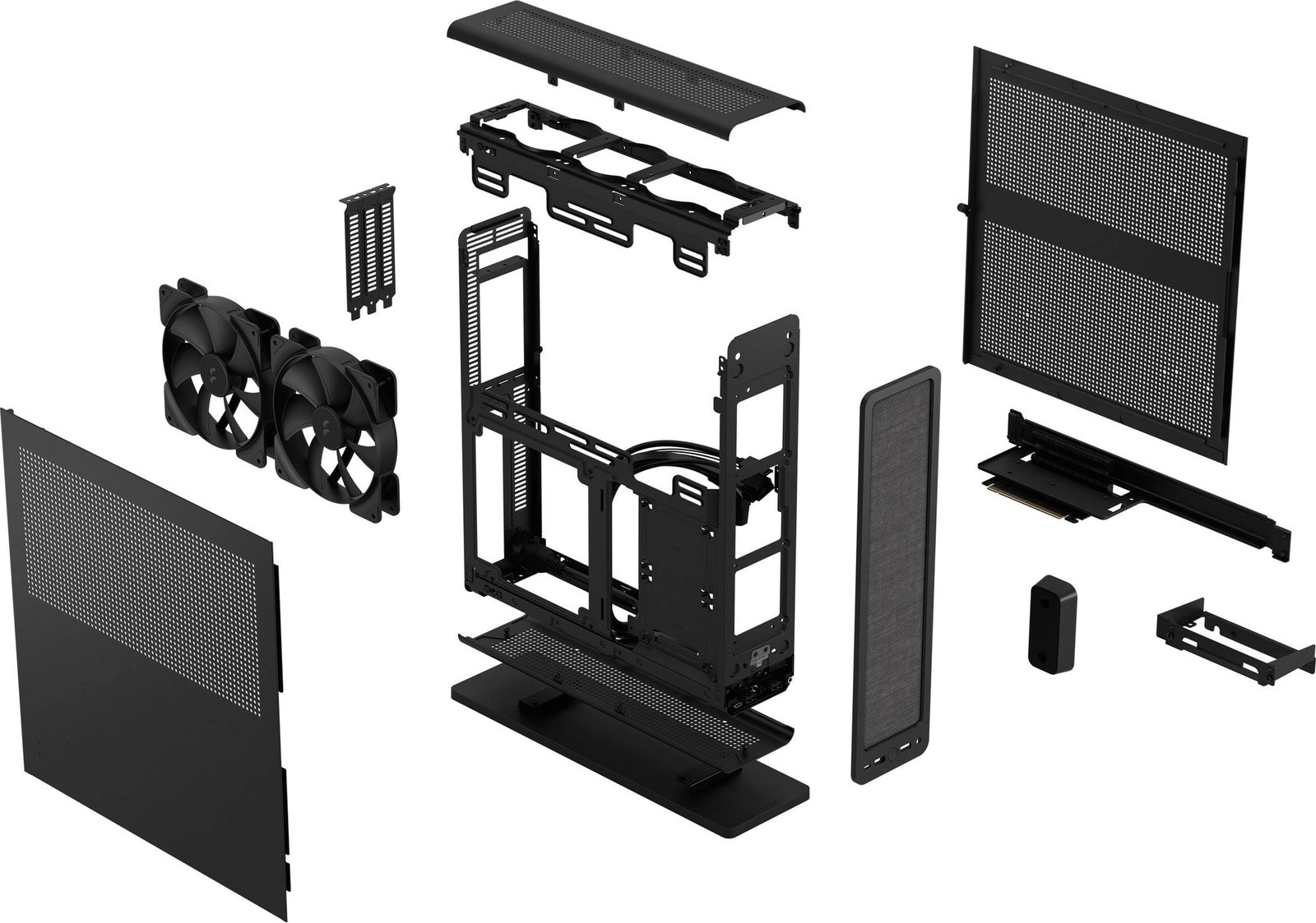 Kasë Fractal Design Ridge, Mini-ITX, SFF, e zezë