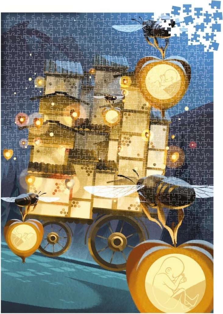 Puzzle Rebel Dixit Deliveries 1000 pjesë me kartë lojë, shumëngjyrëshe