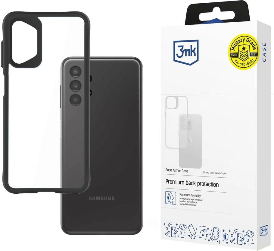 Mbështjellës 3mk Satin Armor Case+ për Samsung Galaxy A13/A04/A04s, Transparent