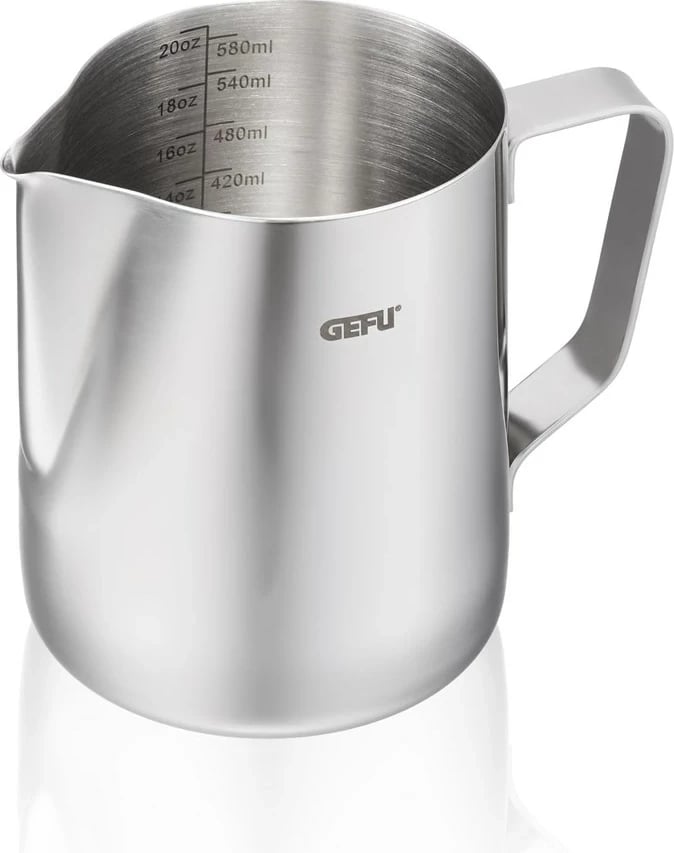 Gotë qumështi GEFU Barista G-33720, 600 ml, Argjendtë