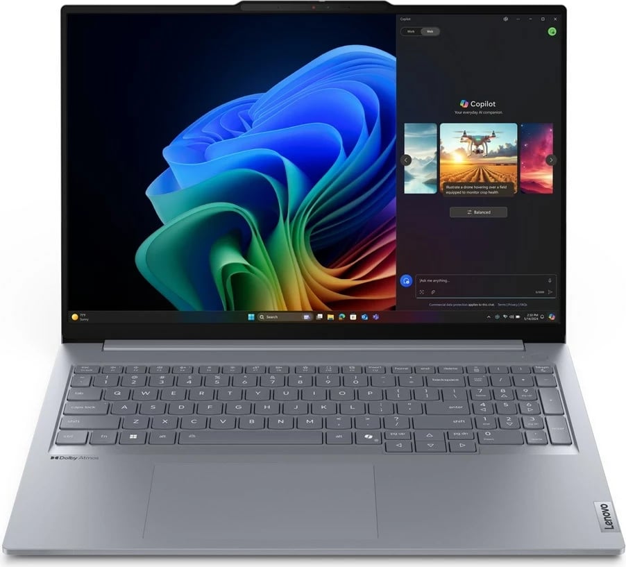 Laptop Lenovo ThinkBook 16 G7 QOY, 16", Qualcomm Snapdragon, 32 GB RAM, 512 GB SSD, Gri