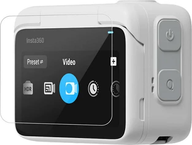 Mbrojtës xhami i temperuar ekran + lente, Telesin IS-FLM-001, për Insta360 GO 3, transmittim 99%, 35.5×56 mm + Ø17 mm, set