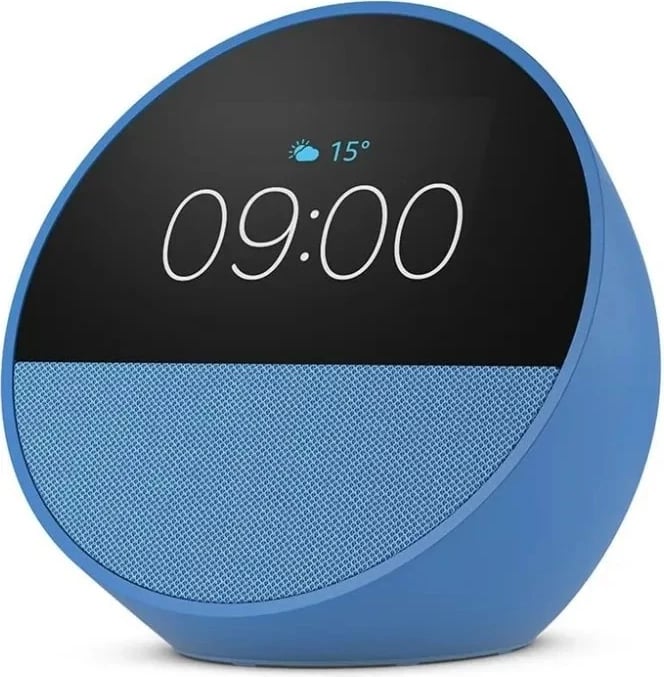 Altoparlant portativ Amazon Echo Spot, Alexa, Blu