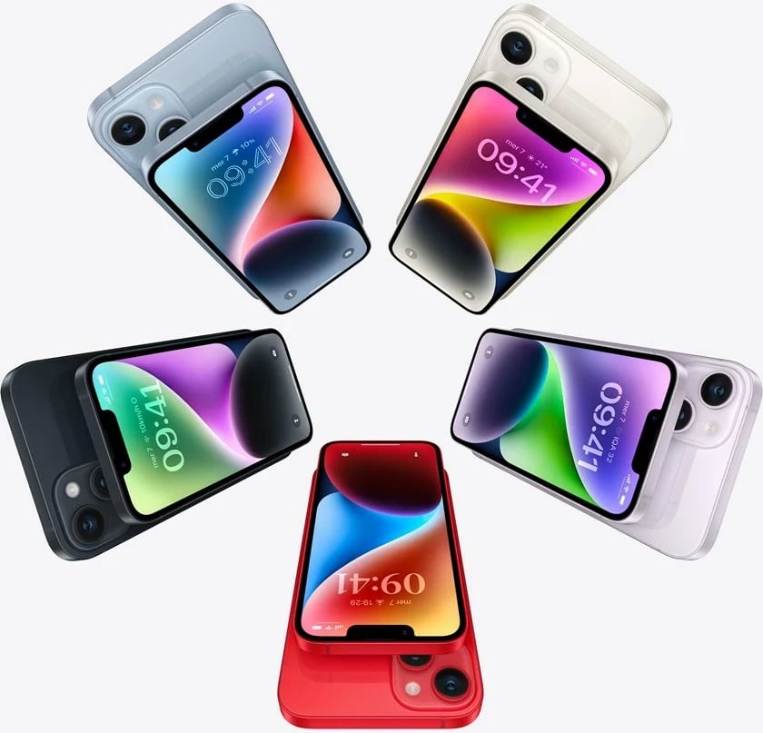 Celular Apple iPhone 14, 6.1", iOS 16, 128 GB, i zi