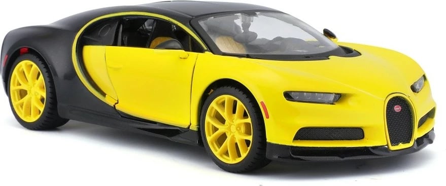 Model veture Maisto Bugatti Chiron 1:24, e verdhë e zezë